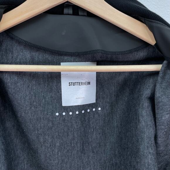 Stutterheim Vastertorp Bomber Raincoat Dark Gray Mens Medium - Picture 9 of 10